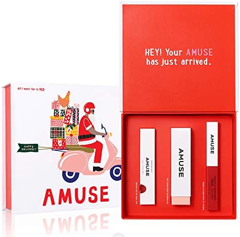 【AMUSE公式】ホリデーキット 2種 / AMUSE HOLIDAY KIT【アミューズ】【正規品】【韓国コスメ】メイクアップ セット 限定 ホリデイ リップ チーク (02 Red) [並行輸入品]