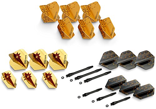 CC-Exquisite Dart Accessories Kit with Shafts and Flights - 18 Standard/Slim Flights | 6 Short/Medium Aluminum Shafts and 6 O-Rings | Darts Supplies Set | Tune Up Kit - Thumbnail 4