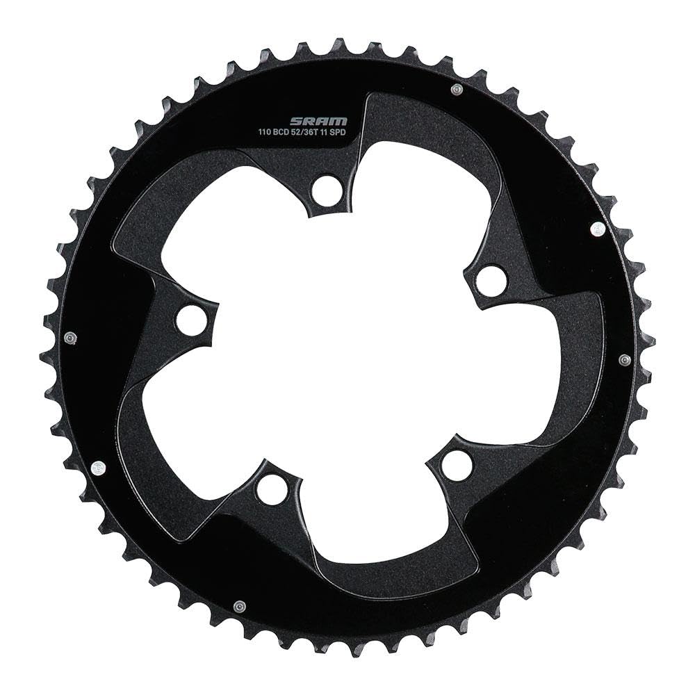 SRAM CRING ROAD RED 11S 52T 110 AL5 BTBLK 2PN