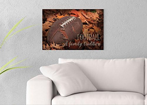 Football - A Family Tradition Printed on 24x16 Canvas Wall Art by Pennylane