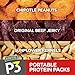 P3 With Chipotle Peanuts, Original Beef Jerky and Sunflower Kernels Portable Protein Pack (12 Trays, 4 Packs of 3)