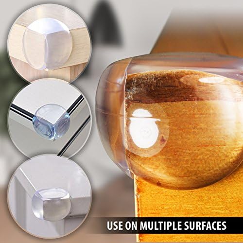 (12 Pack) Corner Protectors and Edge Guards for Child Safety Or Furniture Protection, Baby Proofing, Transparent Corner Guards for Sharp Corners