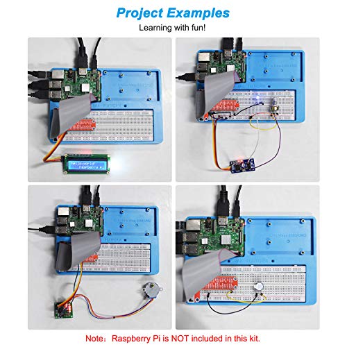 Longruner Ultimate Starter Kit for Raspberry Pi 4 B 3 B+ A+ 2 1 Zero W with RAB Holder, Breadboard, Detailed Tutorials, Python C Language, 224 Items, 22 Projects, Learning Electronics and Programming