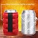 Metric USA Beer Can Cooler Sleeves for Ice Cold Drink, Reversible Double Sided Embossed Design - 6 Pack Collapsible Insulated Soda Bottle Holder Premium Quality Many Color Party Can Covers
