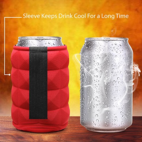 SUPER SOFT Beer Can Cooler Sleeves for Ice Cold Drink, Reversible