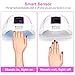 BruRkim 120W Faster Drying UV LED Nail Lamp, LED Gel Nail Dryer with 4 Timer Settings, Automatic Sensor Professional Nail Light Suitable for Fingernails and Toenails, Home and Salon
