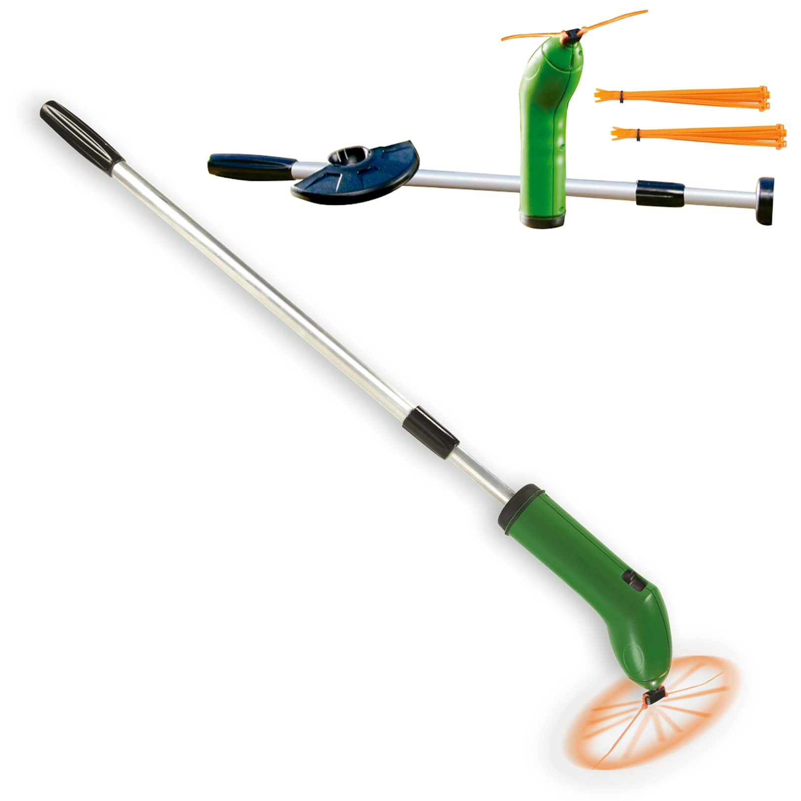 Cordless Grass Trimmer BEST DIRECT, Wireless, Powerful, Lightweight, Practical and Convenient to Use, with Extendable Stick, Waste Protector