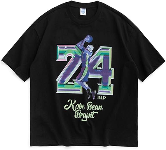 Amazon Nba Slam Dunk スラムダンク ロサンゼルス レイカーズコービー ブライアントno 24ブラック マンバ Kobe Bryantメンズ レディース Tシャツ 夏服 スポーツ Tシャツ ブラック 半袖 Tシャ Tシャツ カットソー 通販