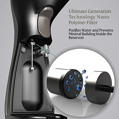 Steamer for Clothes [Luxury Edition] Powerful Dry Steam. Multi-Task: Fabric Wrinkle Remover- Clean- Refresh. Handheld Clothing Accessory. for All Kind of Garments. Home/Travel [MS208 Gold] - 220V