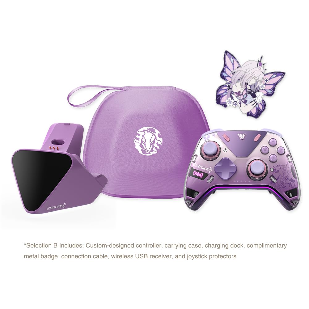 HOYOVERSE Honkai: Star Rail Castorice Elite Gaming Controller With Force Feedback Trigger (Including Charging Base Station)