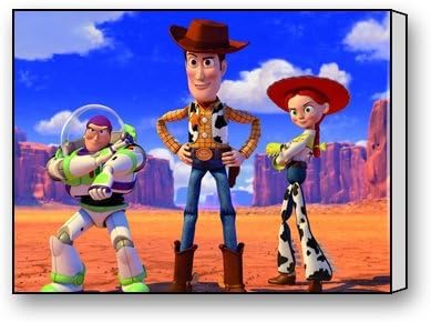 PrettyLee Custom Modern Wall Art Home Decor Canvas Prints Buzz Lightyear Sheriff Woody Jessie Toy Story 16 X 12 Inch