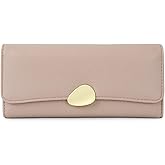 Mokoze Trifold Wallet Women, Clutch Wallet with PU Leather Zip Pocket Large Capacity Ideal Accessory for Gifts, Everyday Life and Business Occasions（khaki）
