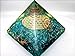 Blue Onyx Flower of Life Orgone Pyramid Christmas Tower Buster Piezo Electric EMF Protection Generator Frequency Ions Tested Cloud Chem Buster A++