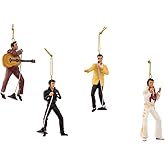 Kurt Adler 2.5-Inch Resin Elvis Presley 4-Piece Ornament Gift Set