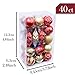 Valery Madelyn Christmas Tree Decorations Set, 40ct Red and Gold Shatterproof Christmas Ball Ornaments Bulk, Luxury Hanging Ornaments for Xmas Trees Holiday Decor