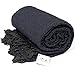 Open Road Goods Handmade Solid Color Yoga Blanket - Thick Mexican Blanket or Throw - Made for Yoga! (Charcoal Blanket)