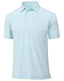 EEQ Boys Polo Shirt Light Cyan Golf Shirts Kids