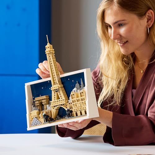 LEGO Architecture Paris – Stadt der Liebe 3D Puzzle - Wanddeko als Bastelset zum Bauen - DIY Set Erwachsene mit Pariser Wahrzeichen wie Miniatur Eiffelturm - Geschenk für Männer und Frauen - 21064 9