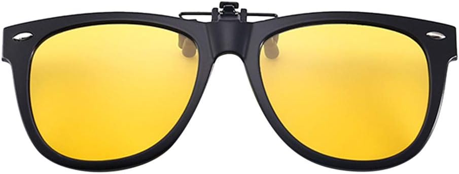 Diadia Polarized Sunglasses Clip-on Sunglasses Anti-Glare Driving Glasses for Prescription Glasses UVA & UVB Protection (Yellow)