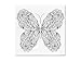 Living in Color Art Therapy Stretch Artist Canvas Primed, 10in x 10in, Color your own beautiful design on Canvas, Butterfly