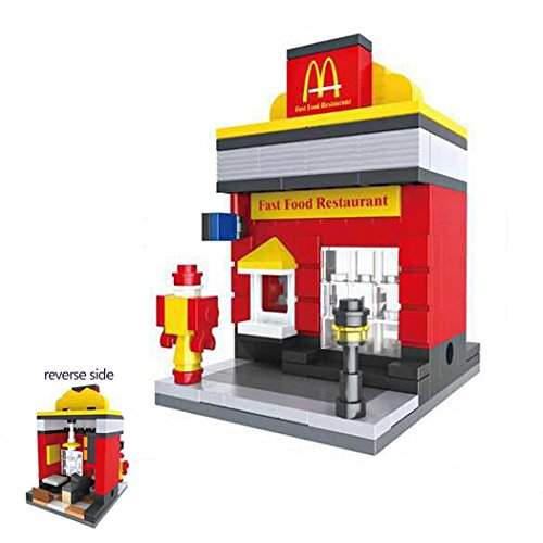 1 Box Diamond Block Building McDonalds Building Stacked toys