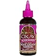 Okay Pure Naturals Black Jamaican Castor Oil - Castor Oil for Hair Growth, Moisture for Skin, Face, Scalp, Eyelashes, Eyebrows - Hair Oil for Men & Women - Rosemary, 4 oz Glass Bottle