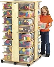 Jonti-Craft 03540JC 32 Tub Tower with Clear Bins