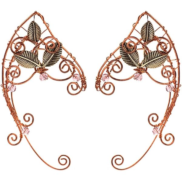 Boucles D'Oreilles Papillon Elfe Dorées NICENEEDED - Accessoire Féerique Non Perçant, Pour Cosplay, Halloween, Fêtes