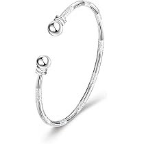 Amazon.com: Bangle Bracelet Gift 925 Sterling Silver Bangle
