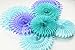 Mermaid Birthday Decorations Girl Wonderland Frozen Party Mermaid Baby Shower Decorations Aqua Blue Teal Purple Tissue Paper Fan/Summer Party/Tropical Party/Under The Sea Party