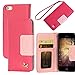 HiLDA Phone Case for iPhone 5c,Wallet Case,PU Leather Case,Credit Card Holder,Flip Cover Case[Pink] for iPhone 5C Only