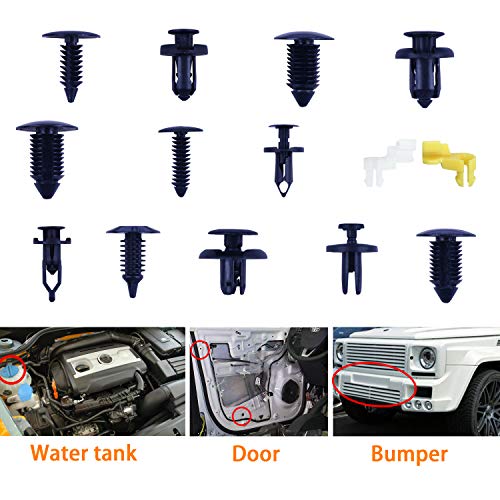 Auto Body Clips Car Push Pin Rivets Retainer Clips Plastic Fasteners Trim Door Panel Clips 248 PCS With Fastener Remover Replacement Parts For Toyota GM Ford Lexus Chrysler With Plastic Storage Case