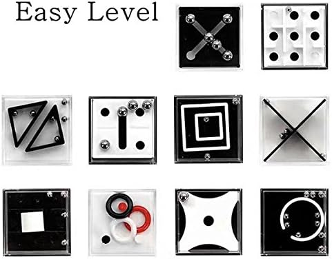 SMAZ LIFE Labyrinth Board Game Fidget Puzzle Box Handheld Puzzle Brain Teasers Balls in Maze Magic Cube Challenging Intelligence and Rolling Twist Toys -Easy Level