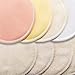4 Pairs of Washable Bamboo Nursing Pads by IntiMom - Breastfeeding & Nursing - Reusable, Leak-Proof, & Absorbant in White, Beige, Cream, & Pink. Includes Mesh Laundry Washing Net & Pacifier Clip.