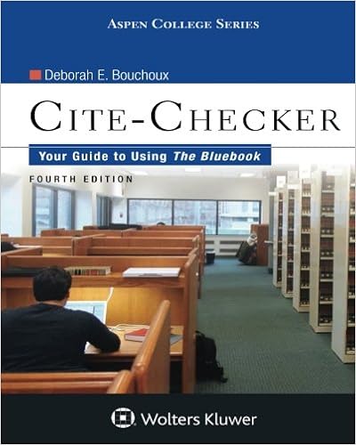 Amazon Com Cite Checker Your Guide To Using The Bluebook Aspen College Bouchoux Deborah E Books