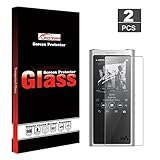 [2 PACK] Tempered Glass Screen Protector for Sony NW-ZX300, LFOTPP 9H Hard Scratch-resistant ROUND EDGE Protective Film for Sony NW-ZX300