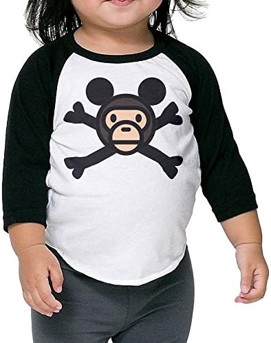 SEKODOVE Kids Sleeve Raglan Tee Bape Micky Children Sleeves Raglan Tees Toddler Bottoming Shirt