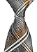 Allbebe Men's Fashion Grey Jacquard Woven Silk Tie Microfiber Formal Necktie