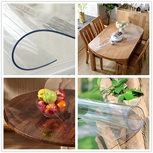 OstepDecor Custom 1.5mm Thick Crystal Clear Table Protector for Dining