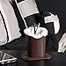 Home-X - Plush Lined Eyeglass Holder, Intelligently Designed Protective Eyewear Case Offers Space for Eyeglasses, Rests Securely on Desk or Nightstand for Easy Access, Brown