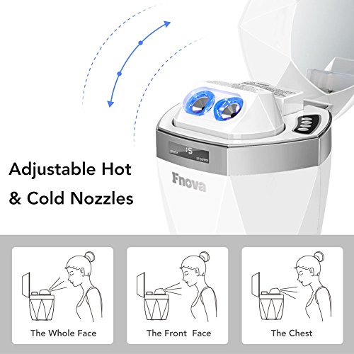 Fnova Nano Ionic Facial Steamer Facial Sauna with Adjustable Hot and Cold Mist Nozzles, Cleansing, Moisturizing, Firming, 3-in-1 Function Face Humidifier for Home SPA