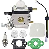 HOOAI C1U-K54A Carburetor Repower Kit For 2-Cycle Mantis 7222 7222E 7222M 7225 7230 7234 7240 7920 7924 Tiller/Cultivator