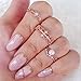 Gieschen Jewelers -Crystal V- 18K Rose/White Gold-Plated CZ Crystal Dainty Ring