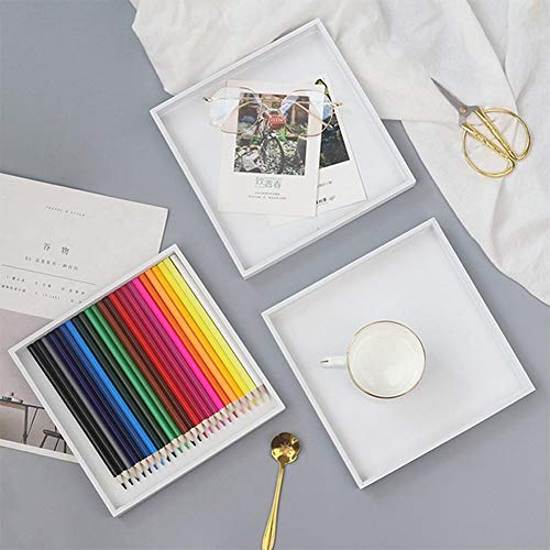 Multi-purpose Desktop Storage Trays, Fruit Organizer Valet Tray for Cans Drinks Food Jewelry Cosmetics White - Thumbnail 3