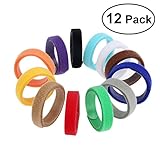 Pixnor 12 Colors Adjustable Velcro Puppy ID Bands Collars