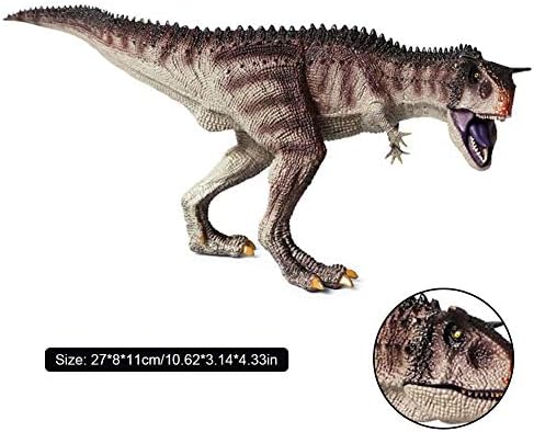 dinosaur toy plastic mini simulated carnotaurus sculpture safe solid wild static animal model children dinosaur playset