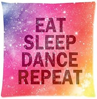 Christmas Rabbit Personality Eat Sleep Dance Repeat Beautiful Galaxy Space Zippered Throw Pillowcase Home Wedding Pillow Cover