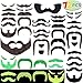 JOYIN 72 Fake Mustache Beard Self Adhesive Novelty St Patricks Costume Accessories, Sombrero Favor Supply Decoration