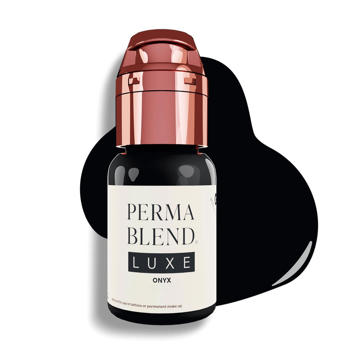 Perma Blend Luxe Microblading Ink for Eye Tattoo Eyeliner, Vegan Professional Permanent Makeup Supplies, Onyx, 15 ml