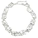 Silver Tone Q&Q Fashion African Elephant Family Charms Link Ganesh Chain Collar Statement Bib Necklace
